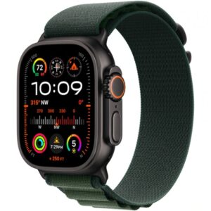 Apple Watch Ultra 2 (2024) LTE 49mm Black Titanium Case with Alpine Loop M Dark Green - смарт часовник