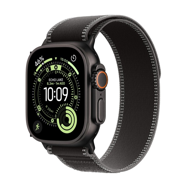 Apple Watch Ultra 3 (2025) 5G 49mm Black Titanium Case with Black/Charcoal Trail Loop S/M MF1D4QC/A - смарт часовник