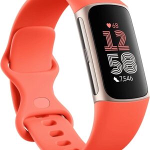 Google Fitbit Charge 6 Coral Champagne Gold Aluminum - смарт часовник
