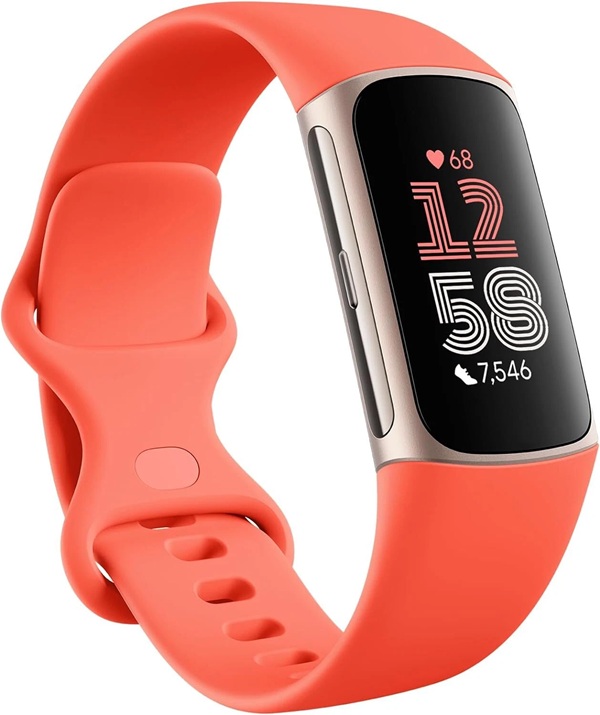 Google Fitbit Charge 6 Coral Champagne Gold Aluminum - смарт часовник